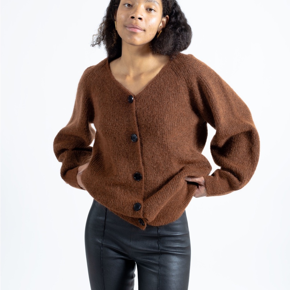 By Malene Birger Brown Cinnum Cardigan - Mohair Blend
